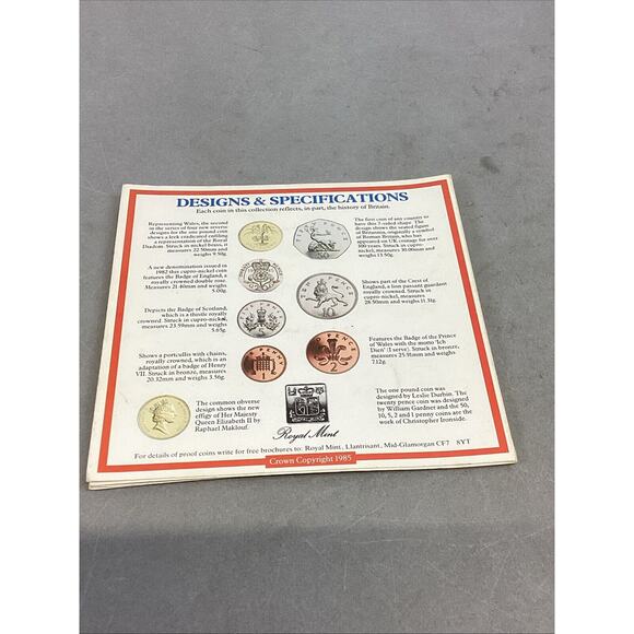 1985 Great Britain Royal Mint Brilliant Uncirculated Annual Coin Set - Picture 12 of 12